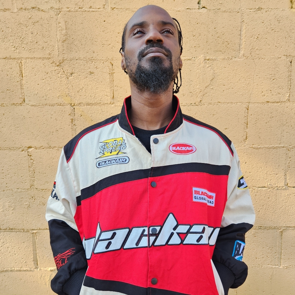 Vamtac Blackair Men's Varsity Jacket Vintage Letter Racer Jacket